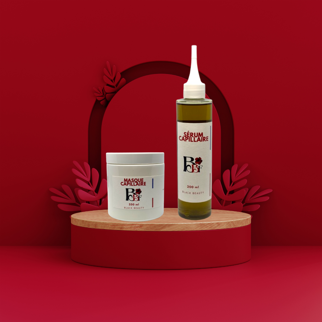 Pack Soin Cheveux Naturels – Peigne + Huile + Masques