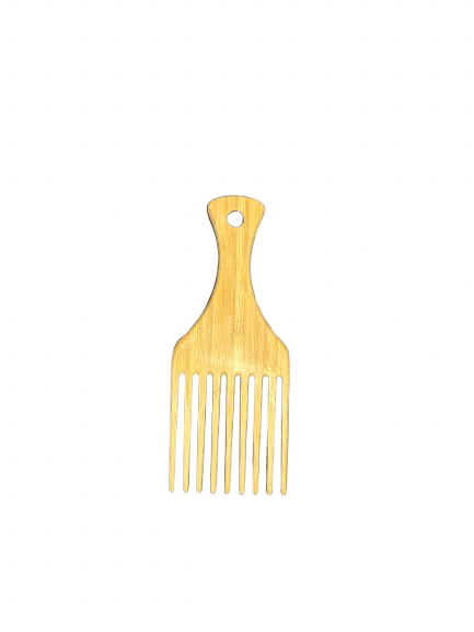 Peigne Afro Bambou – Démêle Sans Casser, 100 % Naturel