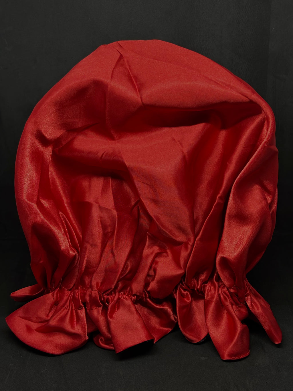 Bonnet en Satin Réversible Rouge & Noir