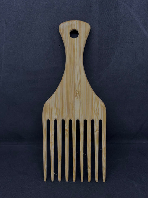 Peigne Afro Bambou – Démêle Sans Casser, 100 % Naturel